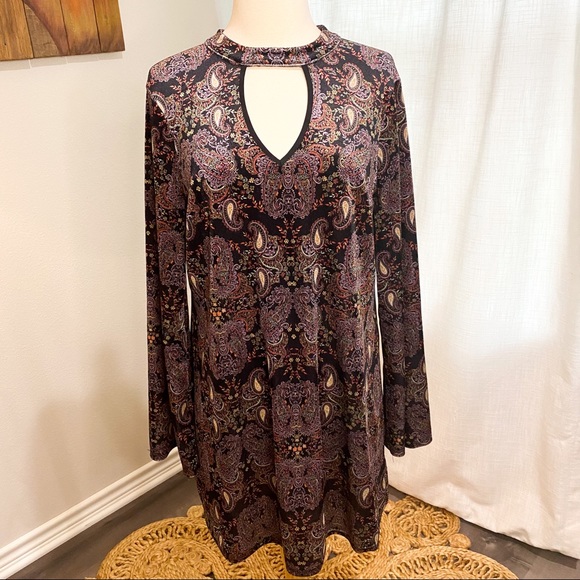 Target Velvet Paisley Mod Mini Dress - Picture 2 of 11